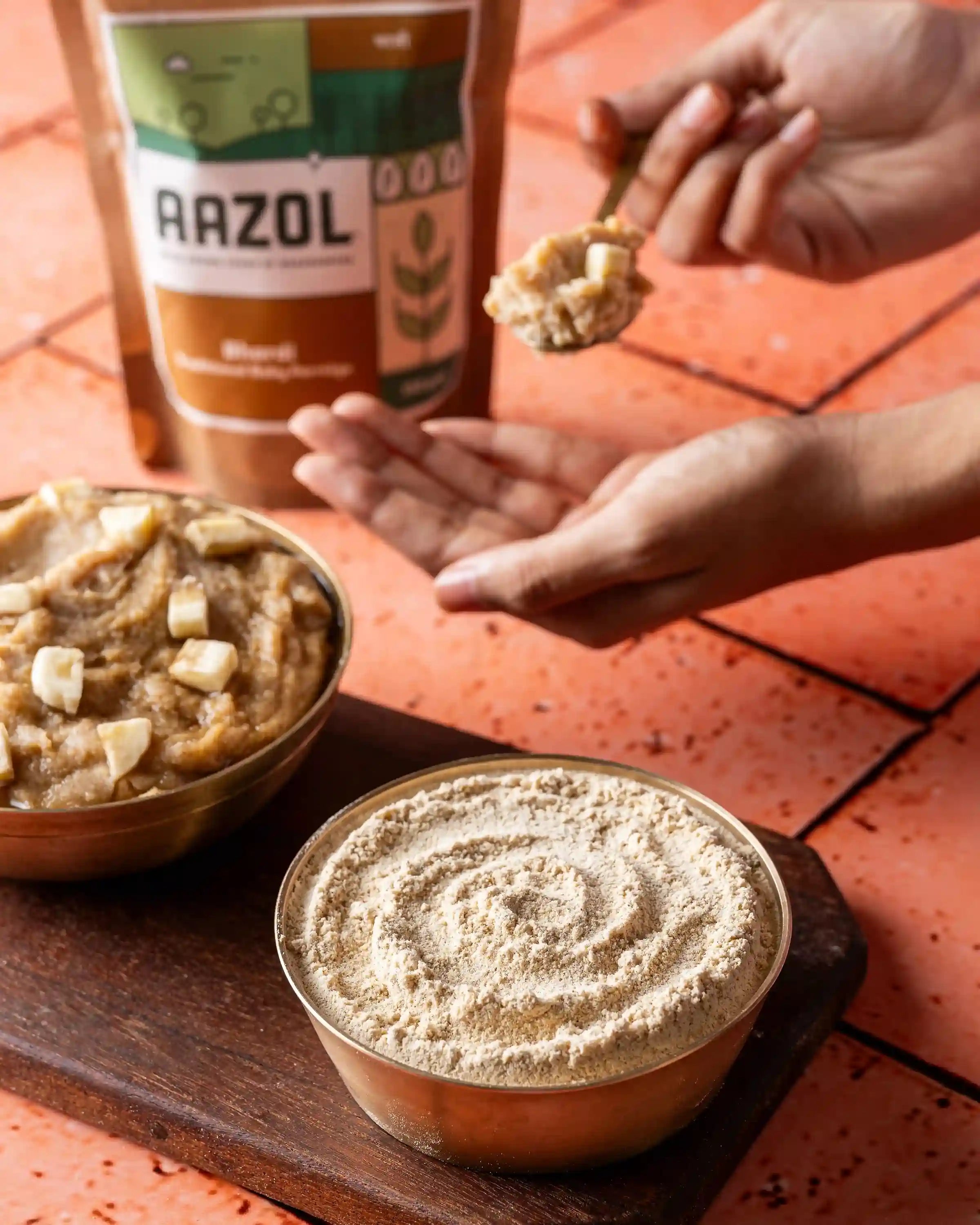 Aazol's Traditional Cereal (Bhardi) with porridge