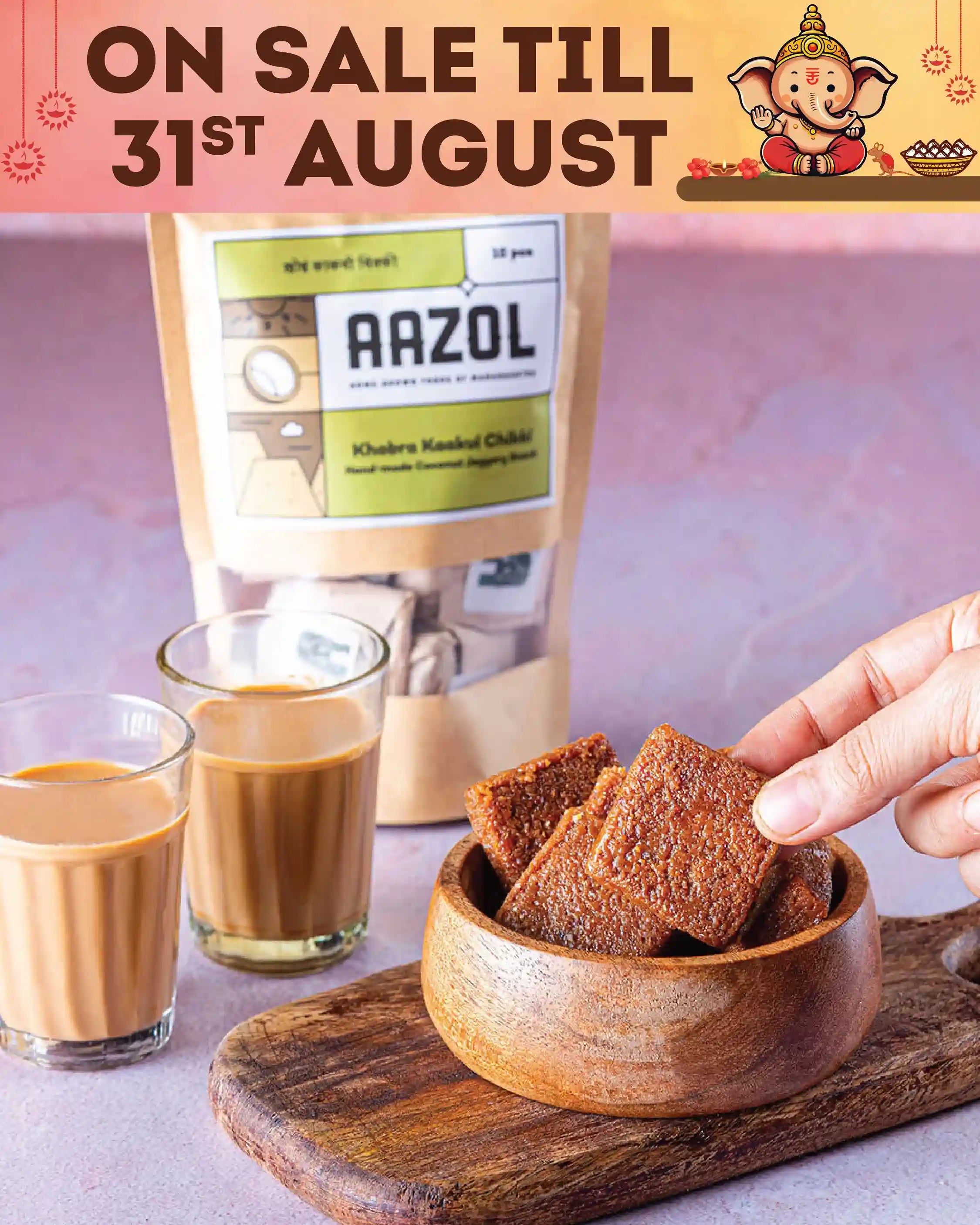 Soft Coconut Jaggery Chikki (10pcs/30pcs/60pcs)