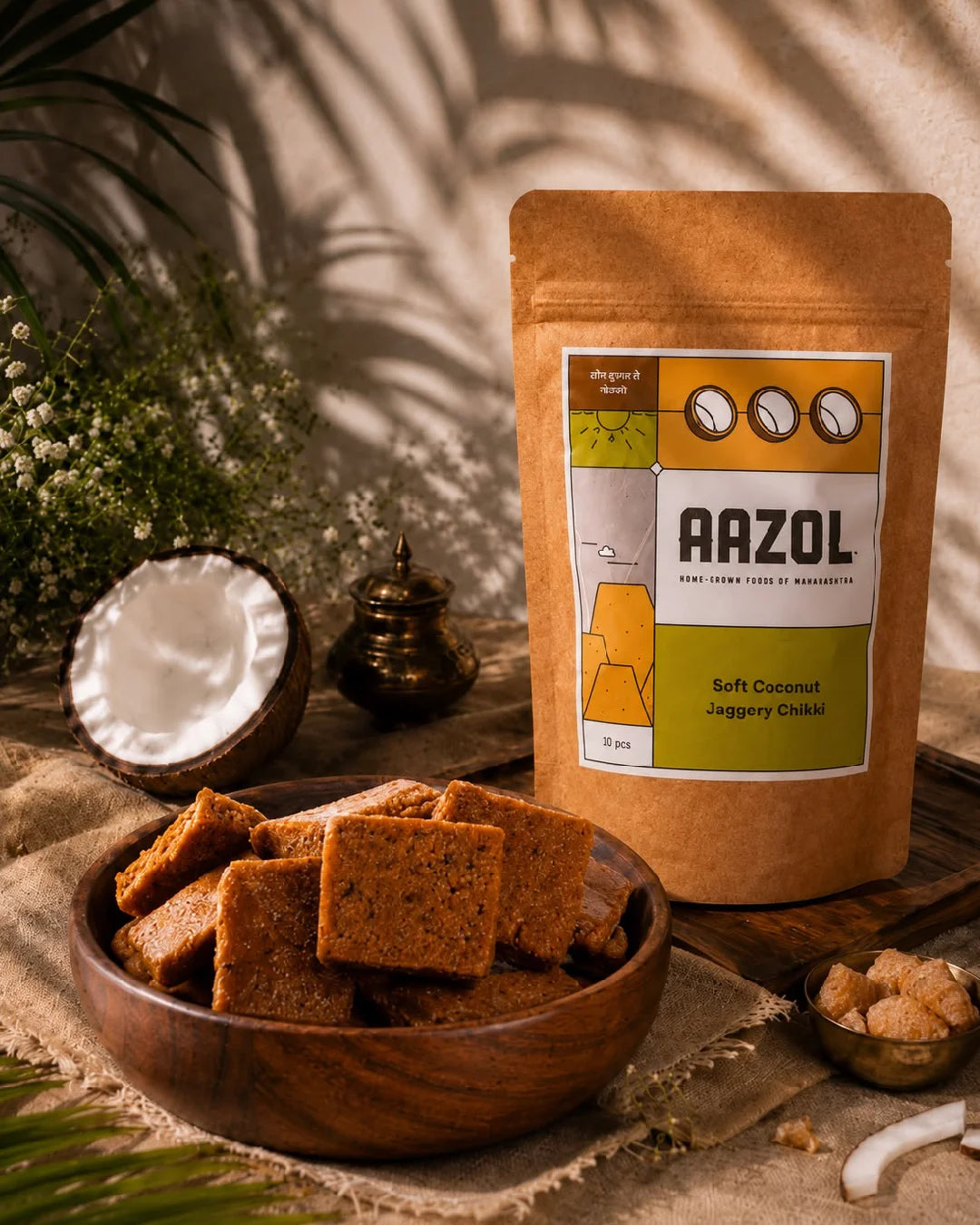 Soft Coconut Jaggery Chikki