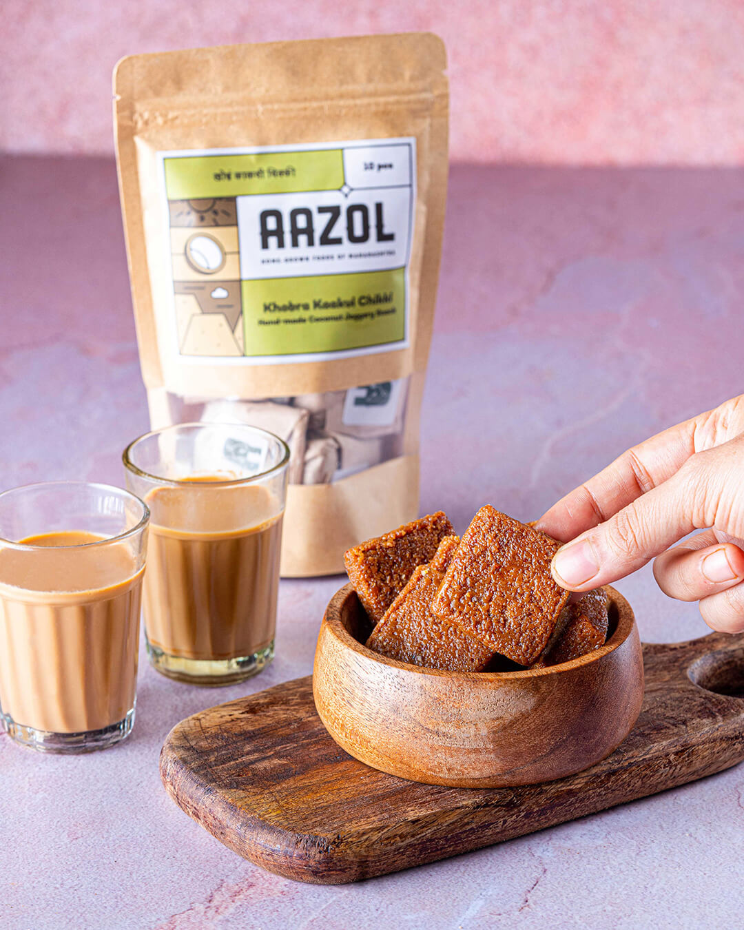 Soft Coconut Jaggery Chikki (10pcs/30pcs/60pcs)