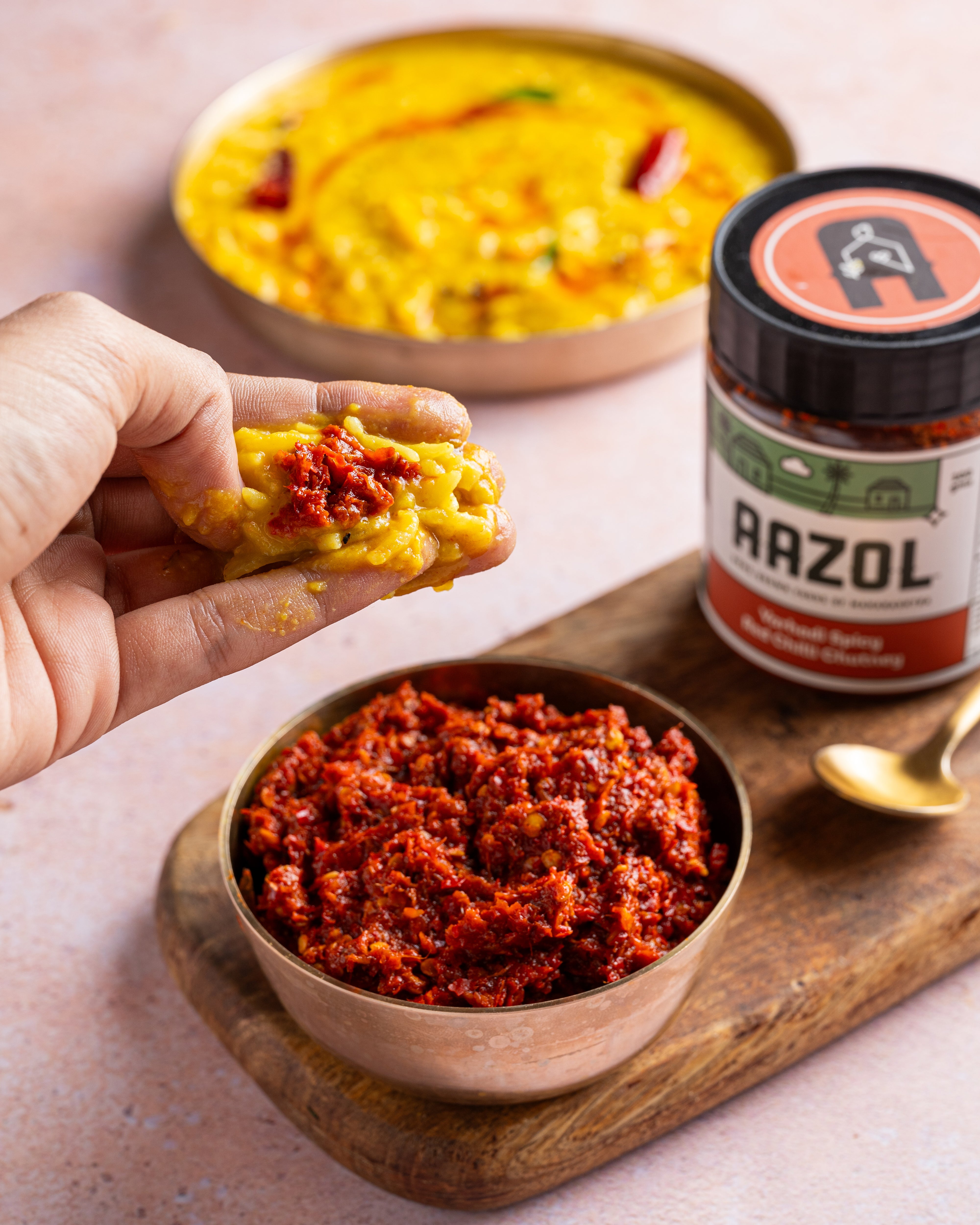 Spicy Red Chilli Chutney: Varhadi Thecha (200g/400g)