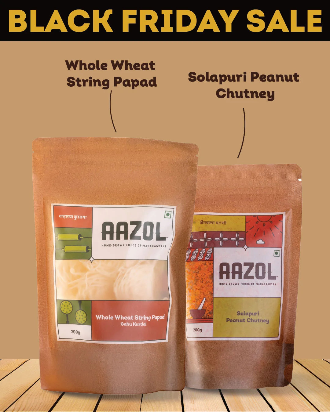 Gahu Kurdai Sukha Bhel Combo - 400g