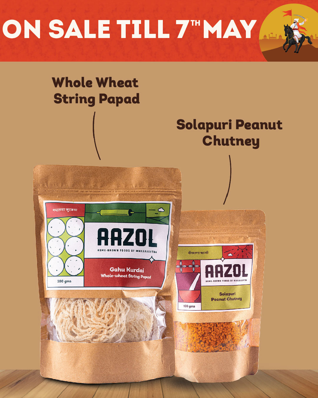 Gahu Kurdai Sukha Bhel Combo - 400g