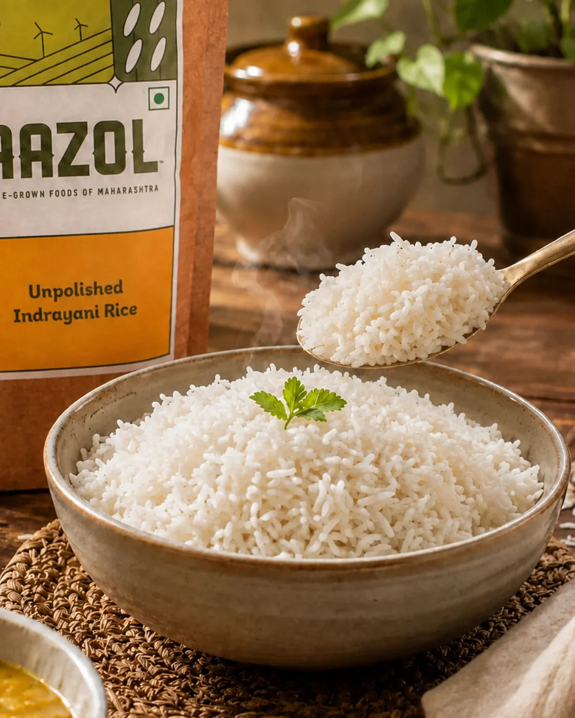 Unpolished Indrayani Rice