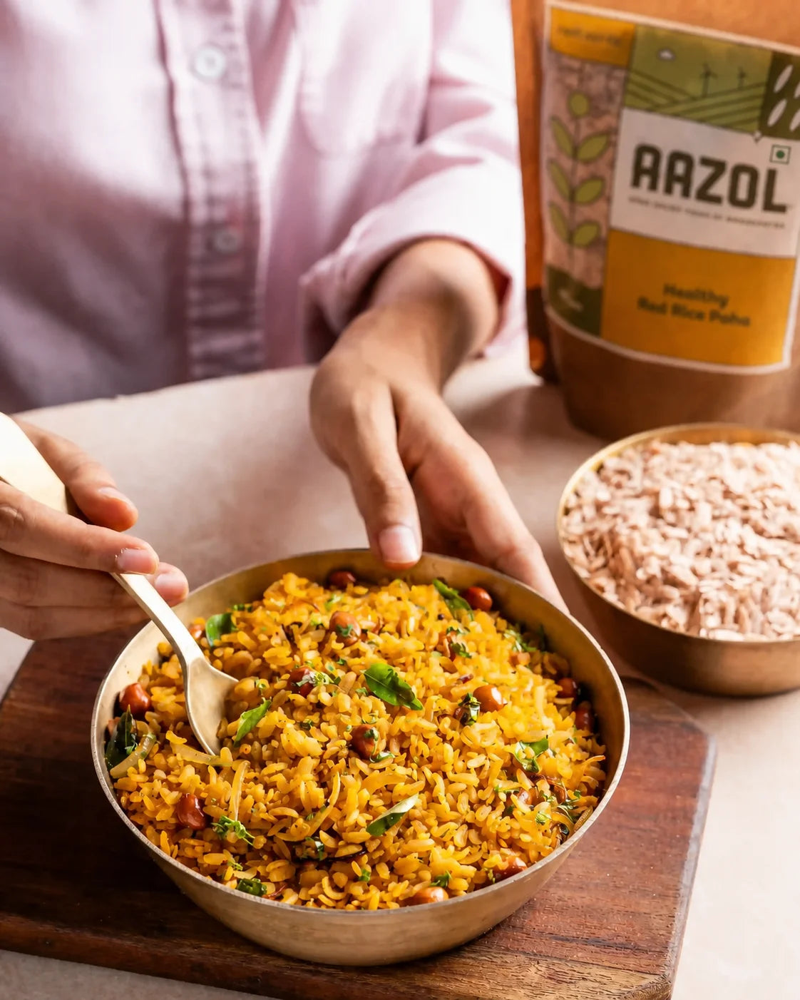 Healthy Red Rice Poha