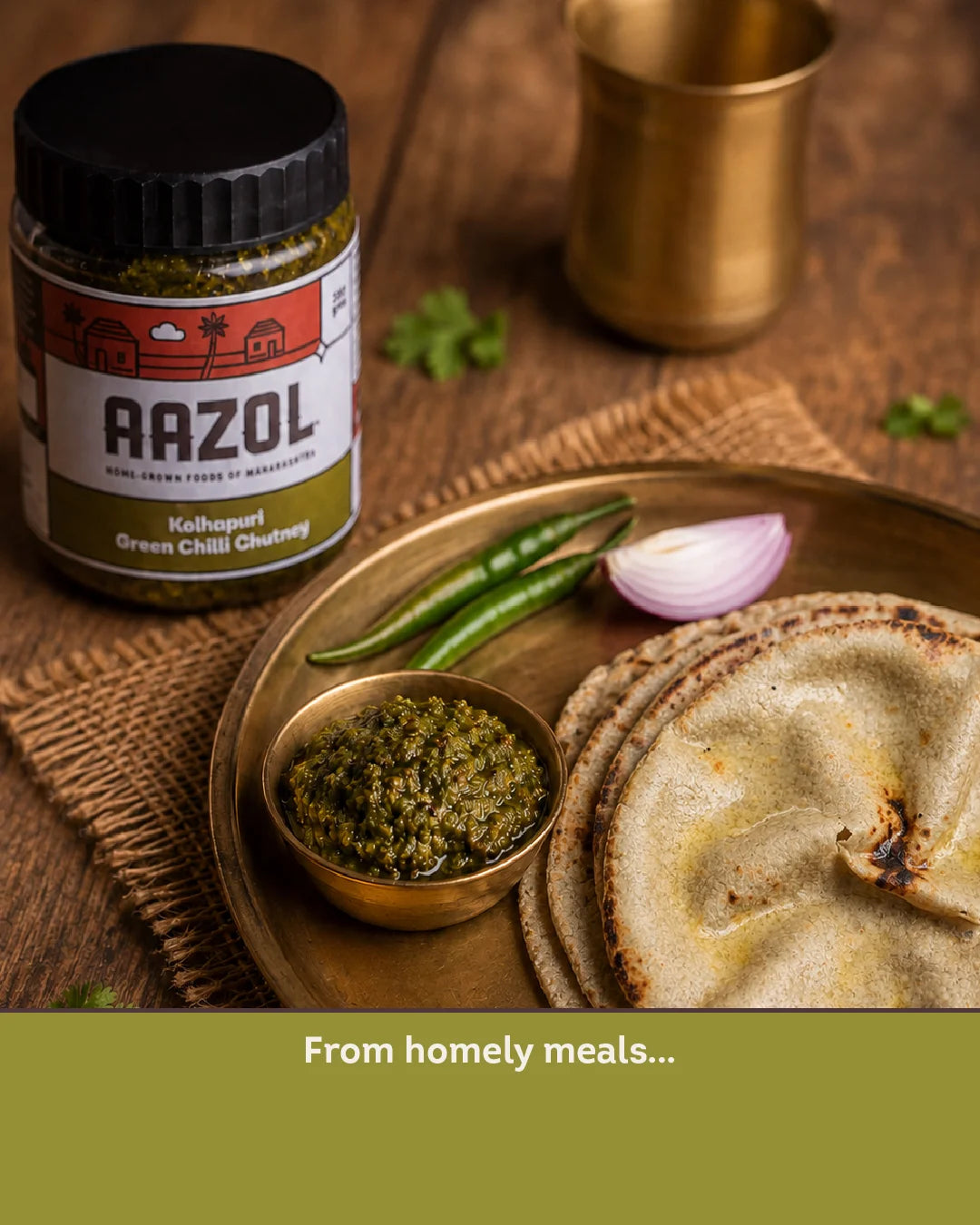 Green Chilli Chutney: Kolhapuri Thecha