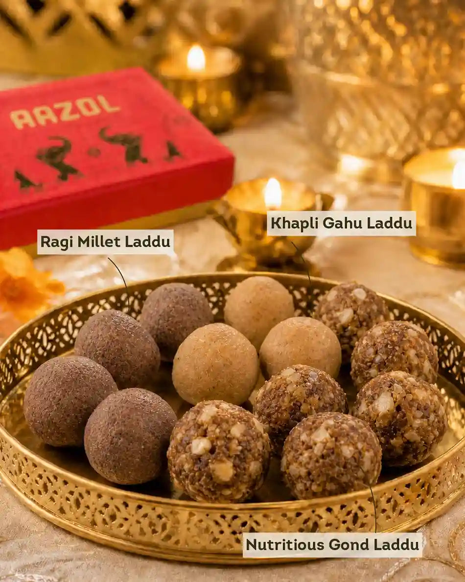 Aazol Heritage Laddus: Khapli | Gond | Ragi