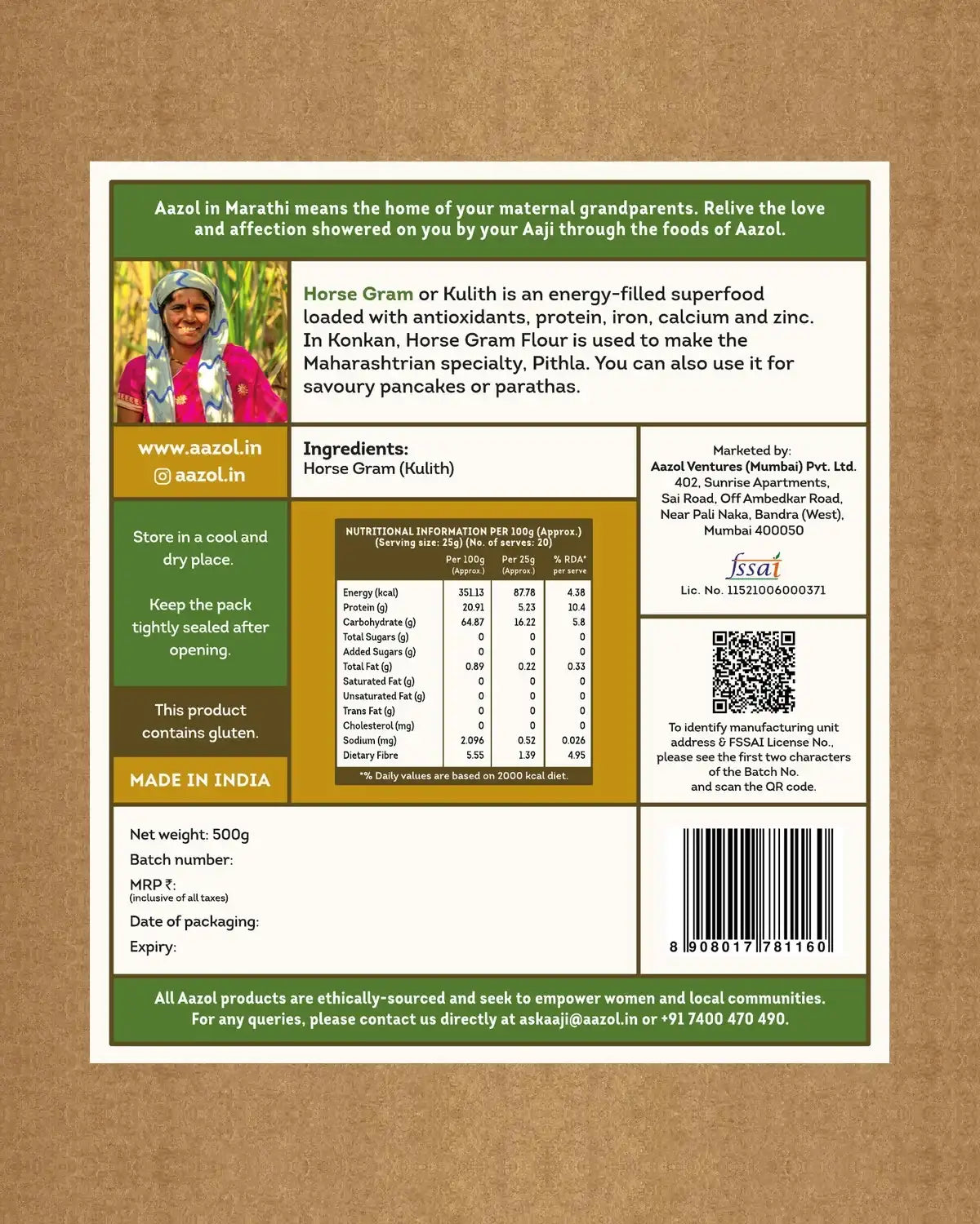 Protein-rich Horse Gram Flour: Kulith Peeth