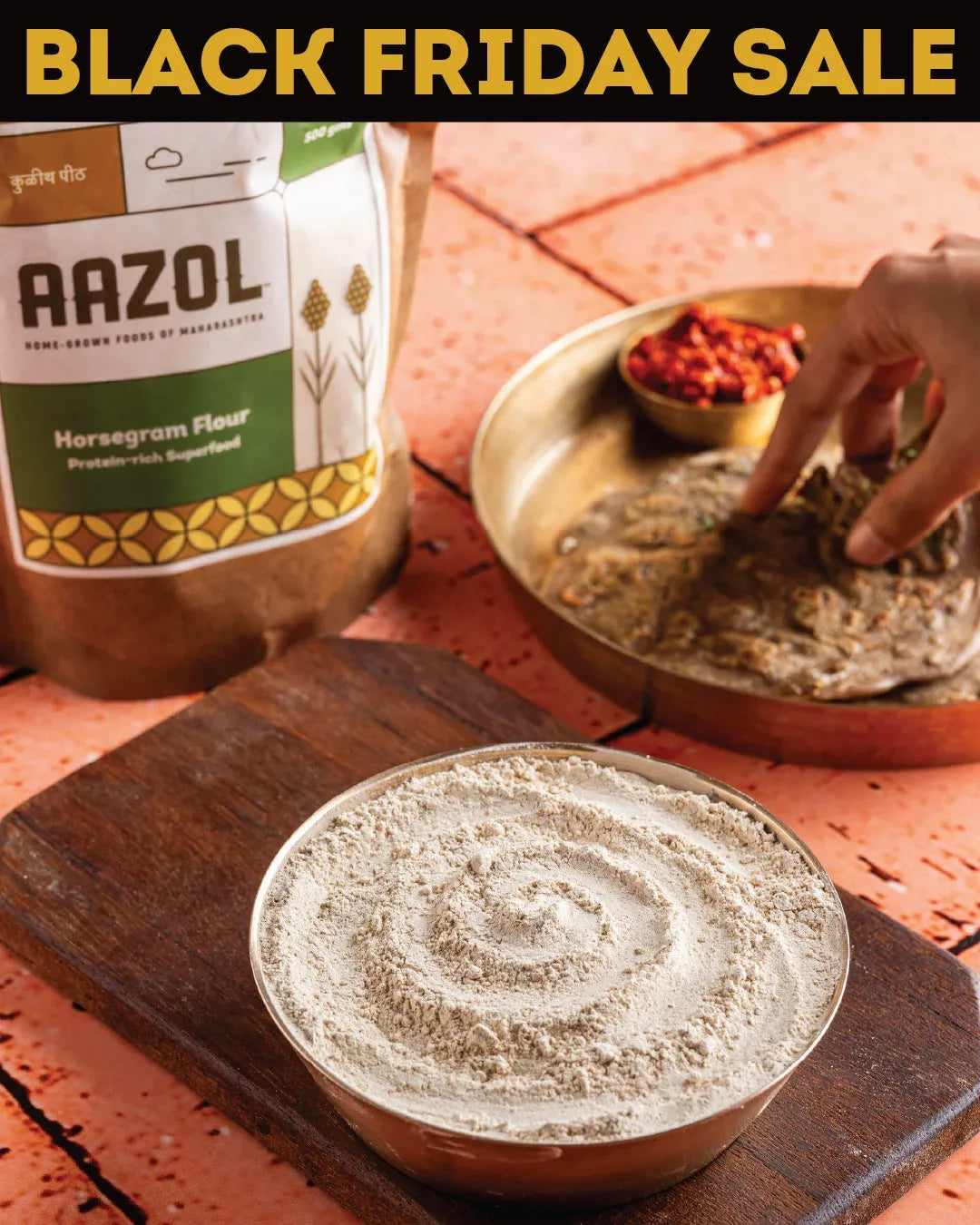 Protein-rich Horse Gram Flour: Kulith Peeth - 500g