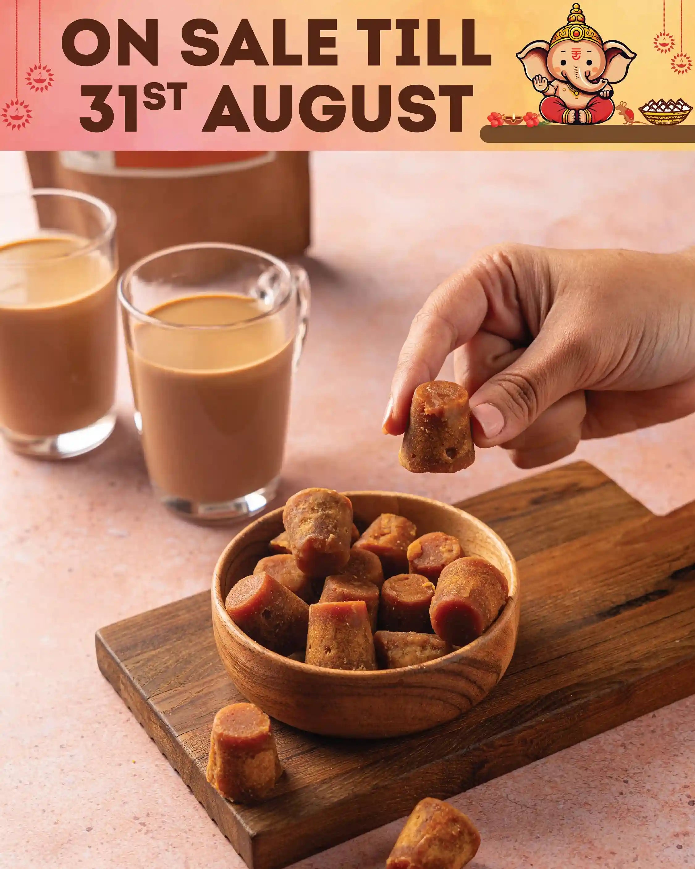 Organic Jaggery Cubes: Pure Shrirampuri Gur (650g/1.3kg/1.95kg)
