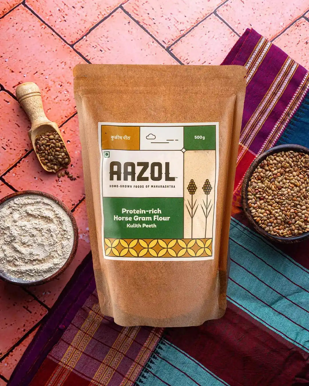 Protein-rich Horse Gram Flour: Kulith Peeth - 500g