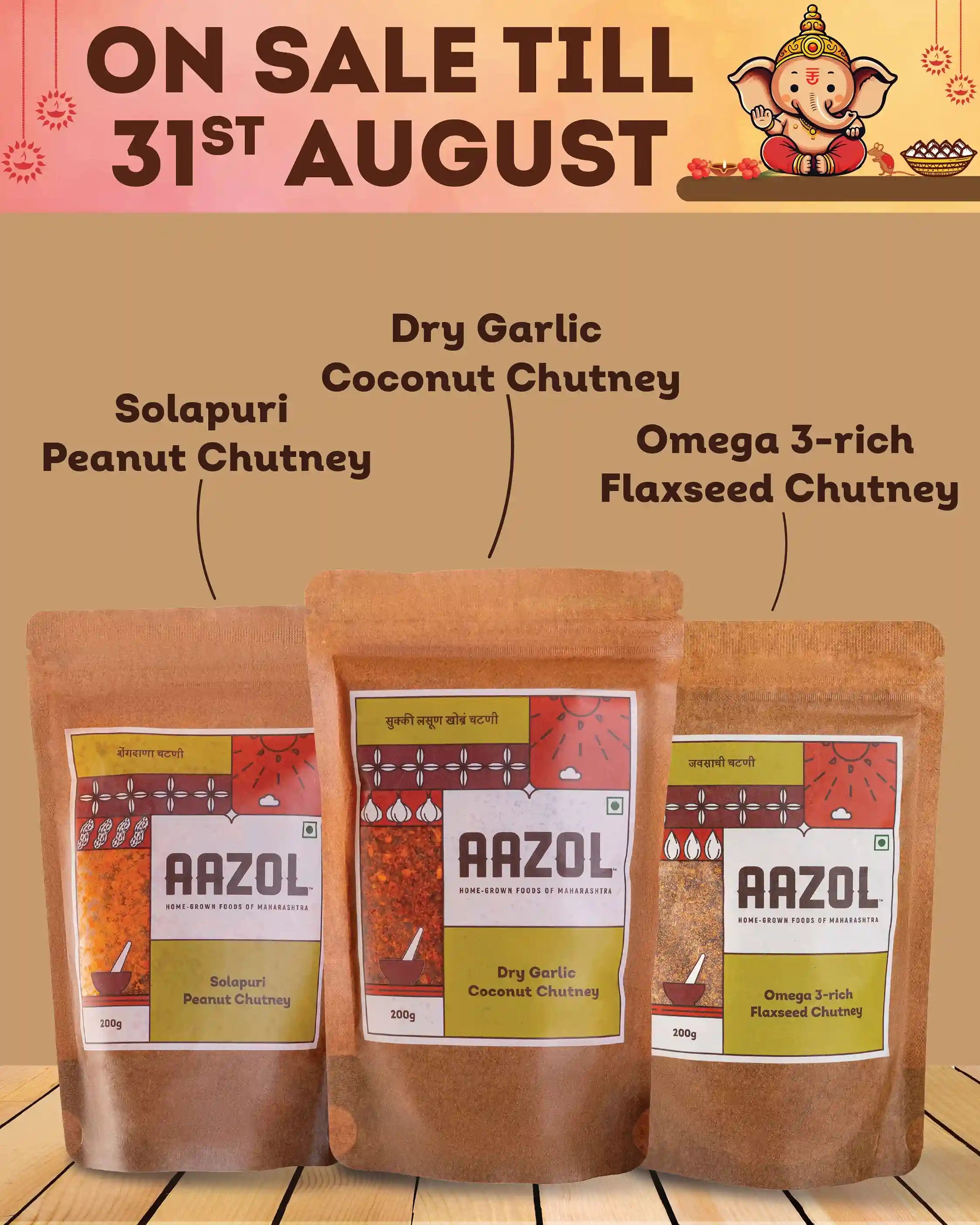 Maharashtrian Dry Chutneys Combo - 600g