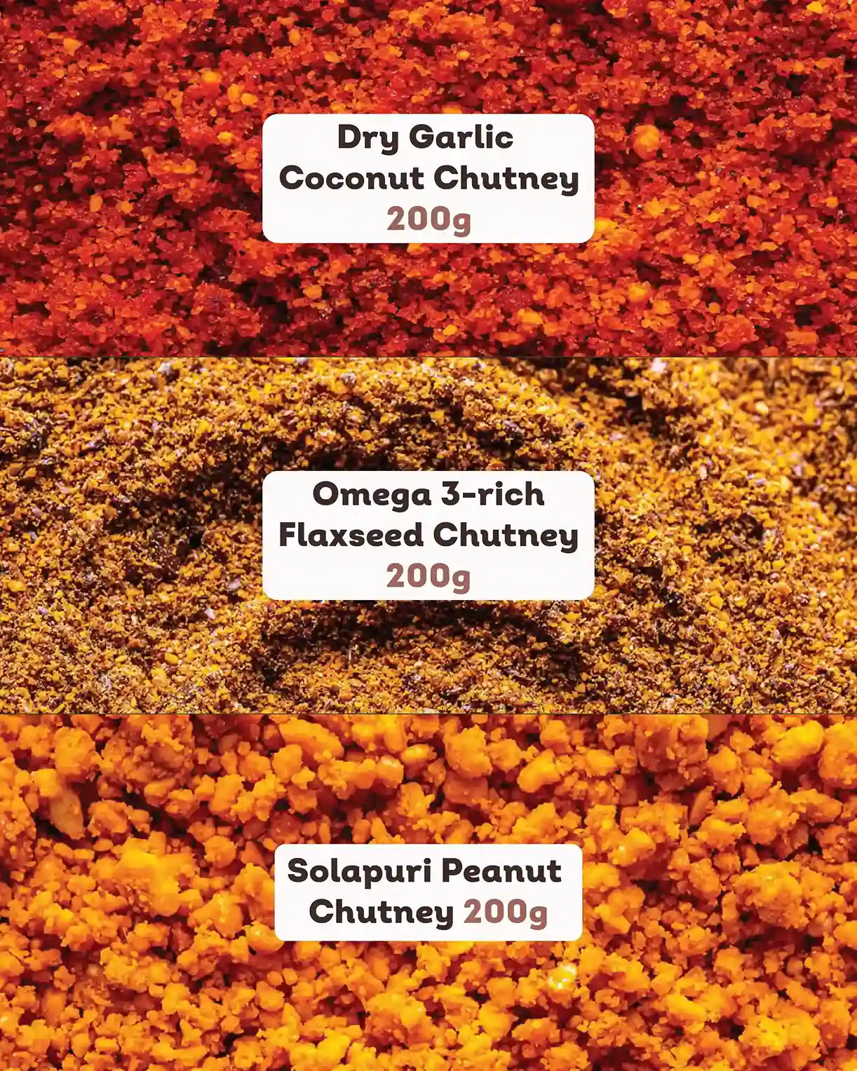 Maharashtrian Dry Chutneys Combo - 600g