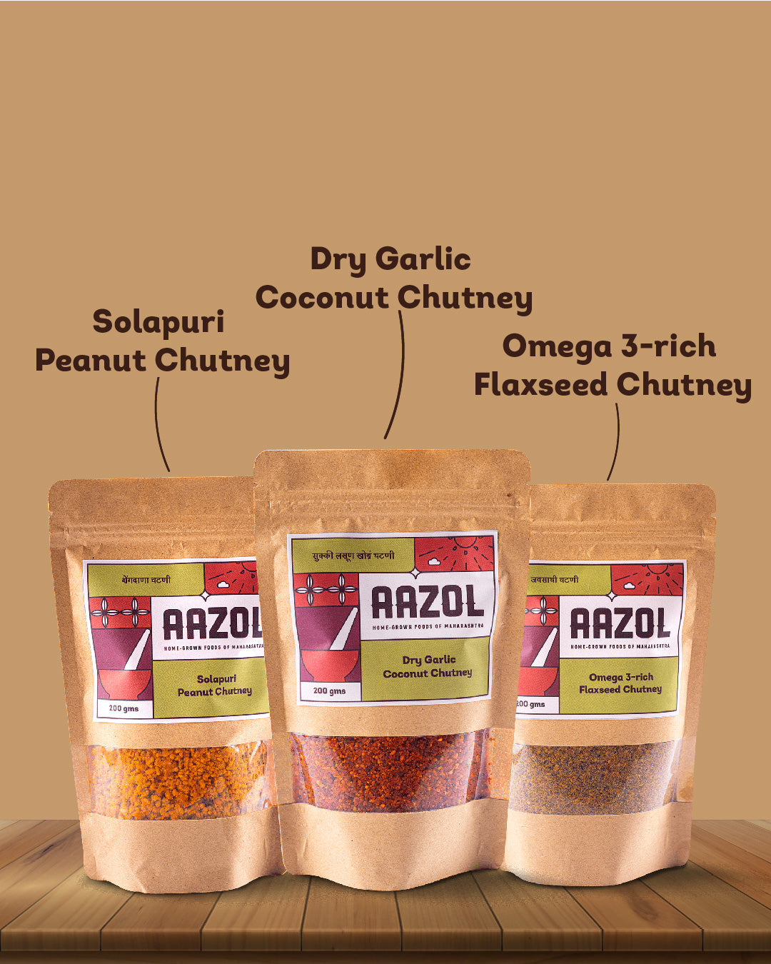 Maharashtrian Specialty Chutneys Combo - 400g