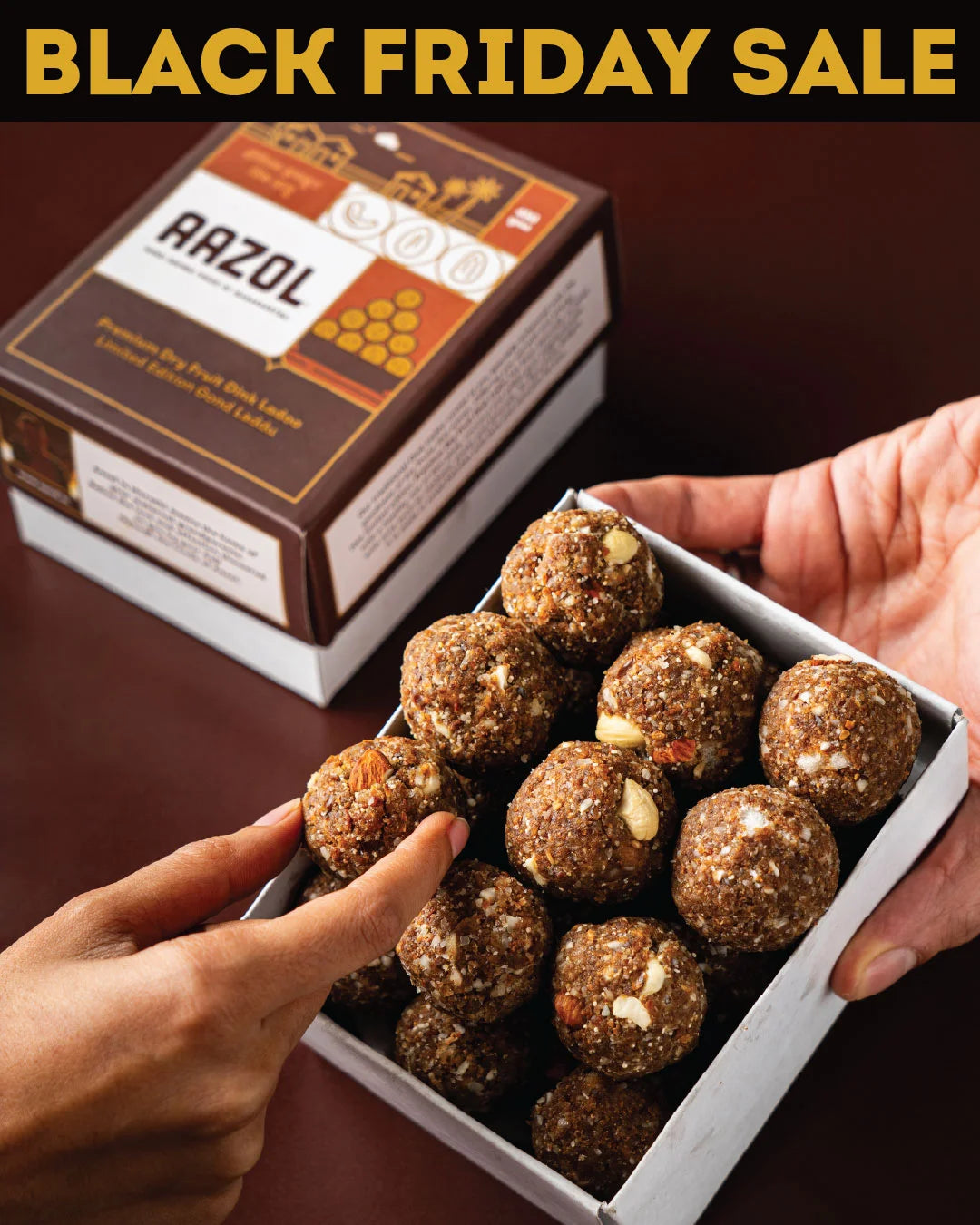 Premium Dry Fruit Gond Laddu: Limited Edition Dink Ladoo (450g/900g)