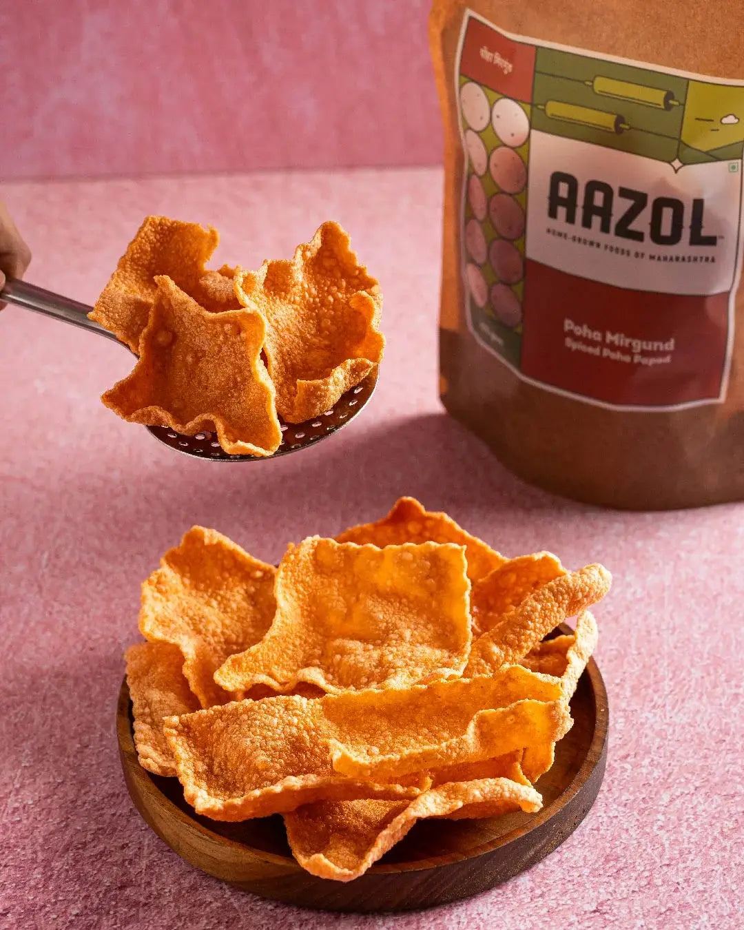 Spiced Poha Papad: Poha Mirgund (175g/525g)