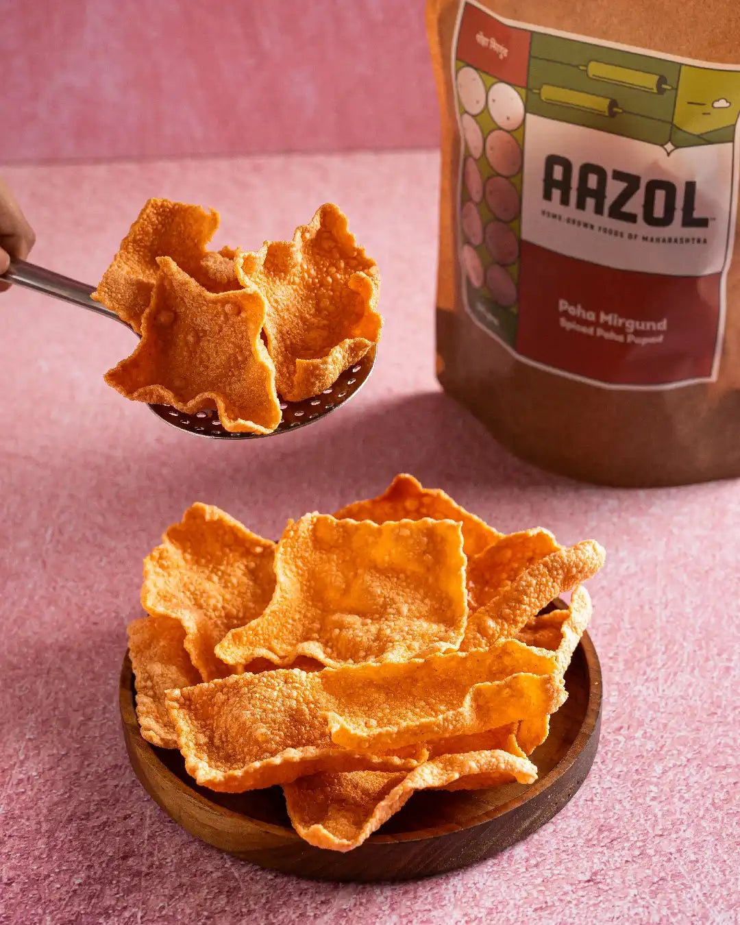 Spiced Poha Papad: Poha Mirgund (175g/525g)