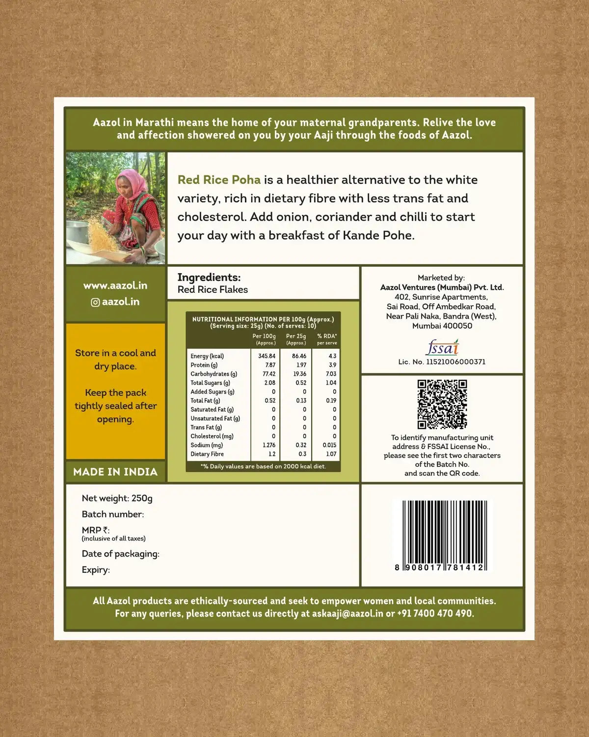 Healthy Red Rice Poha
