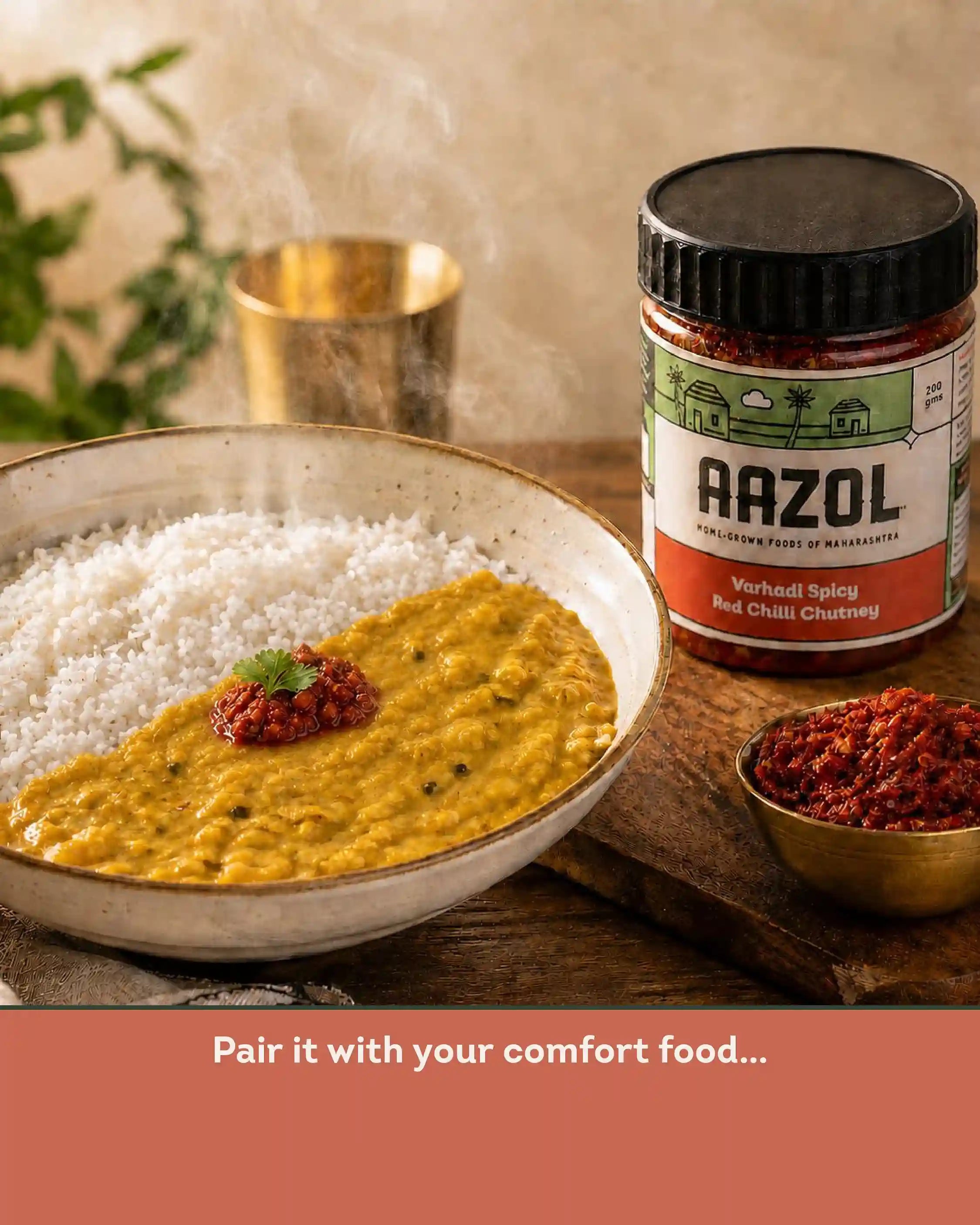 Spicy Red Chilli Chutney: Varhadi Thecha