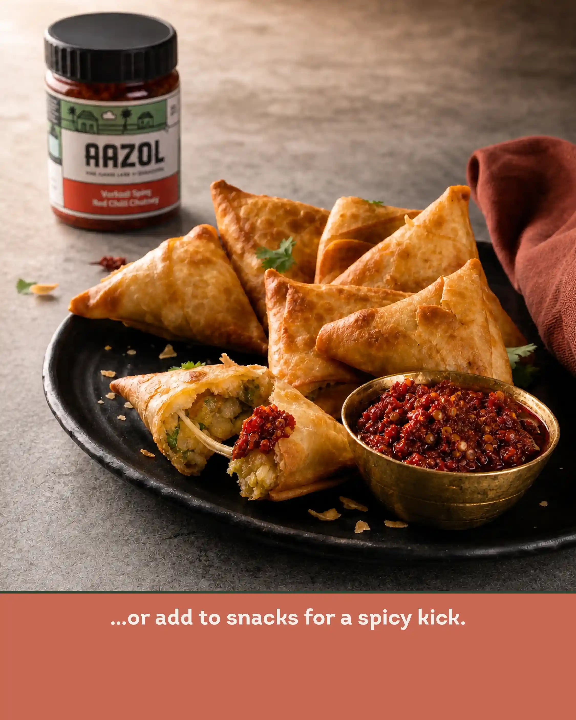 Spicy Red Chilli Chutney: Varhadi Thecha