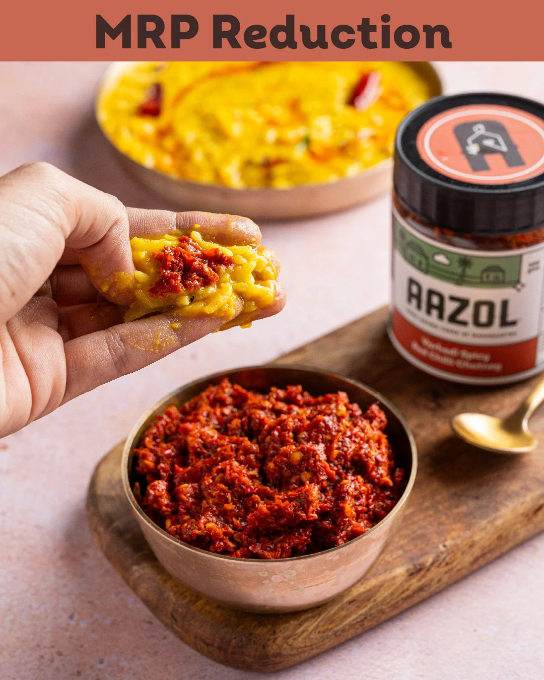 Spicy Red Chilli Chutney: Varhadi Thecha (200g/400g)