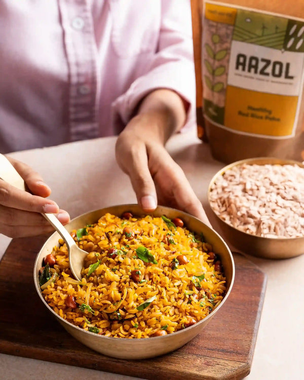 Healthy Red Rice Poha