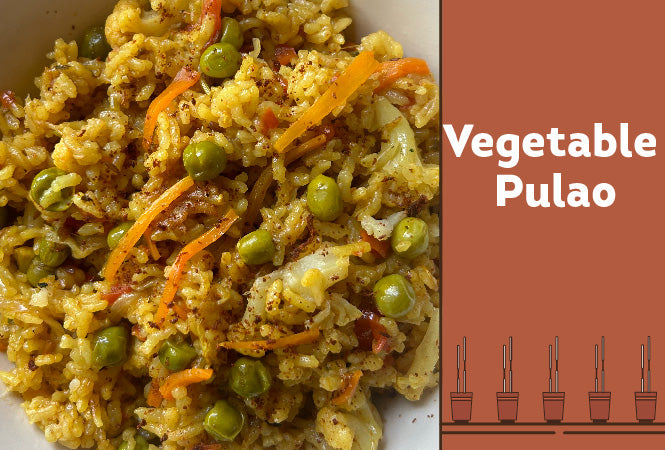 Vegetable Pulao using Aazol's Ghati Masala 