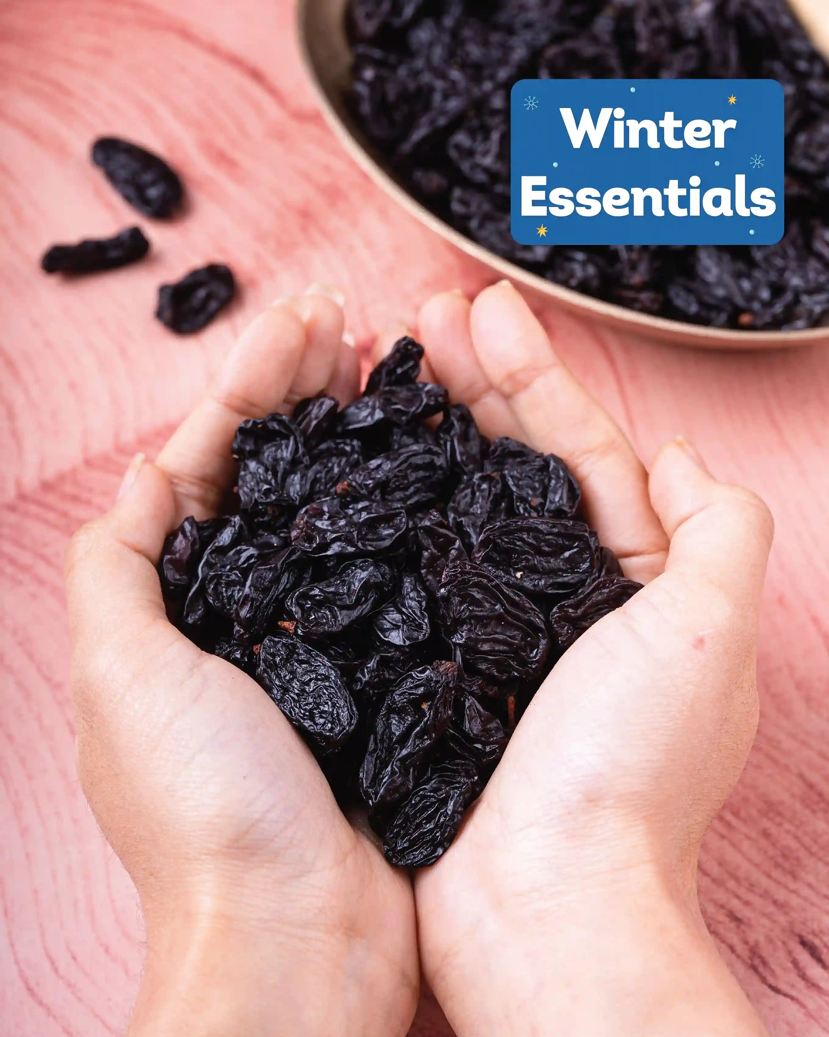 Jumbo Black Raisins: Nashik's Seedless Kismis (250g/1kg)
