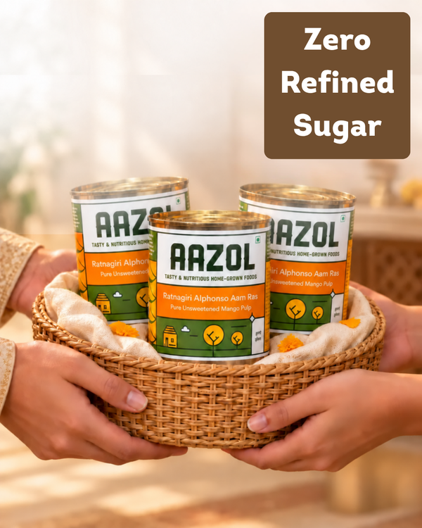 Ratnagiri Alphonso Aam Ras: Pure Unsweetened Mango Pulp