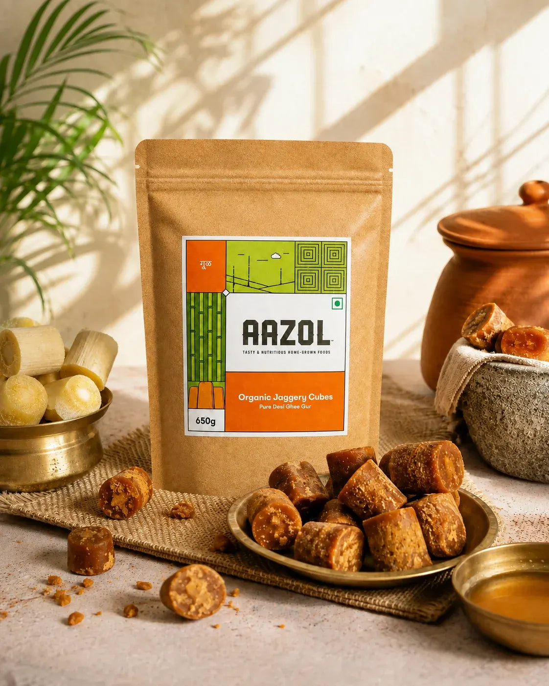 Organic Jaggery Cubes: Pure Desi Ghee Gur