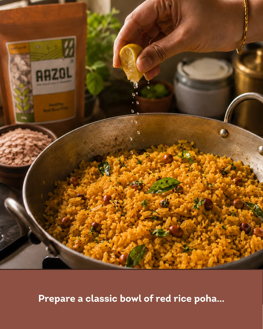 Healthy Red Rice Poha