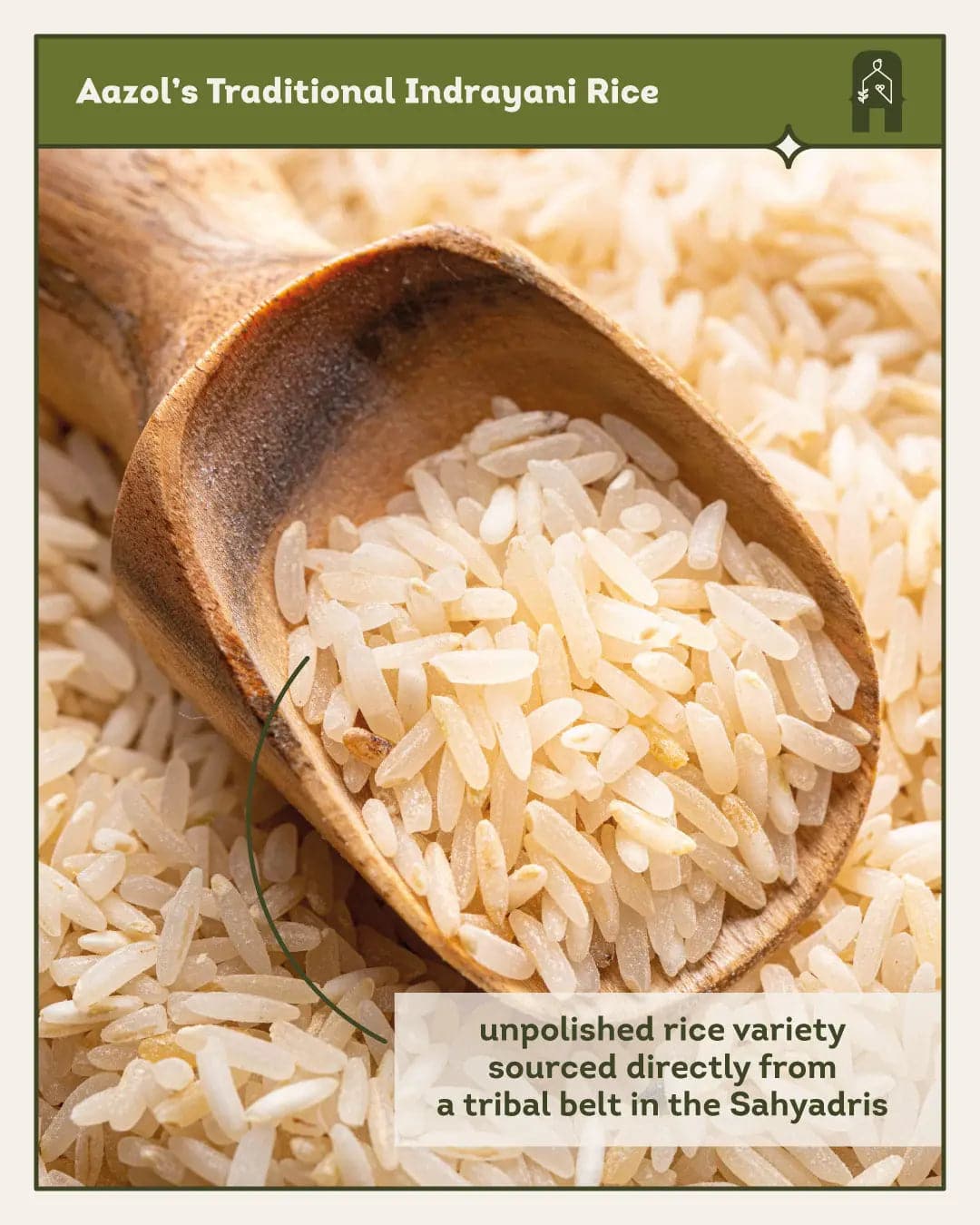 Unpolished Indrayani Rice - 1kg Aazol